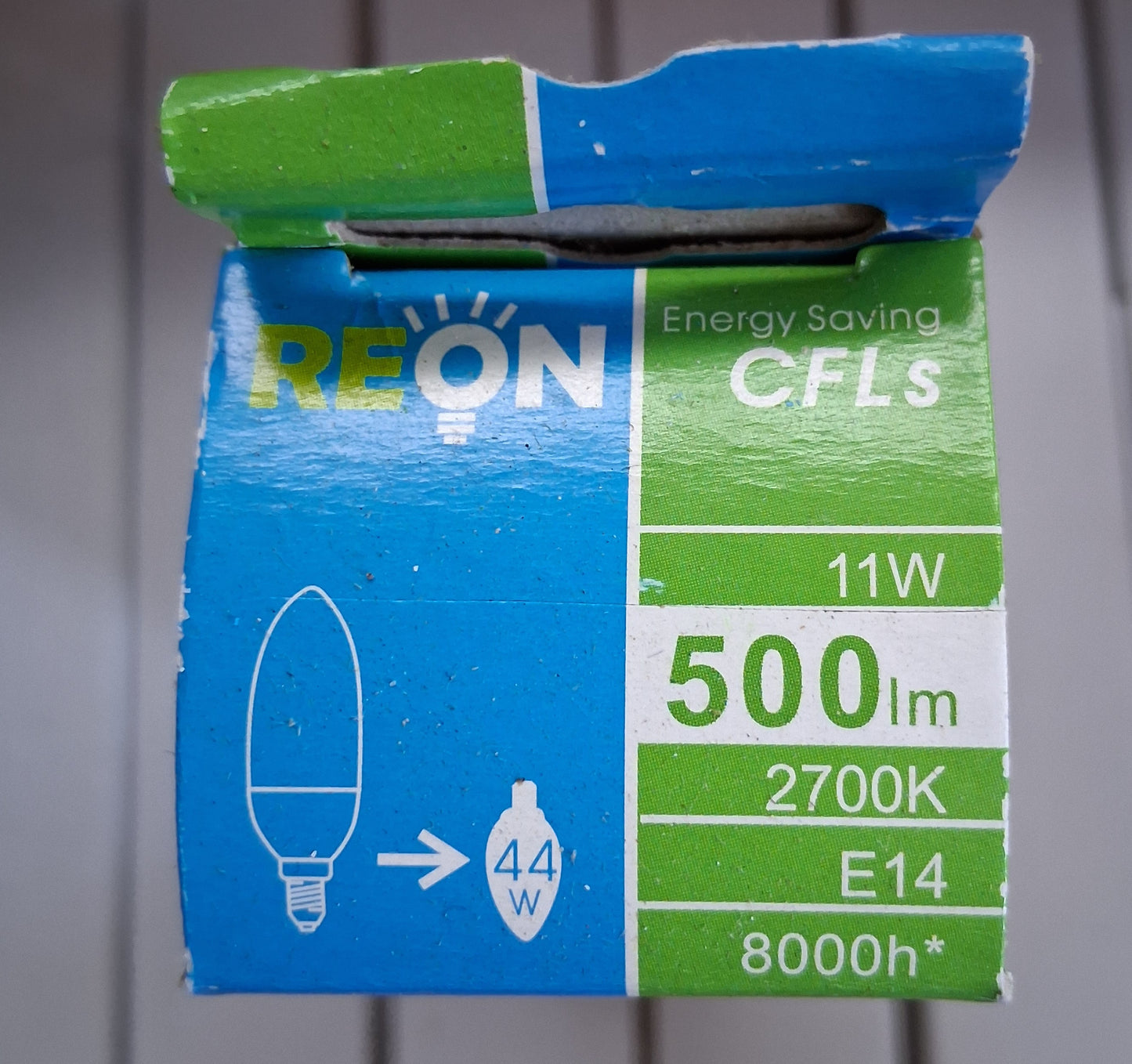 Candle 11 Watt = 44 watts SES / E14 warm white 500lm by reon