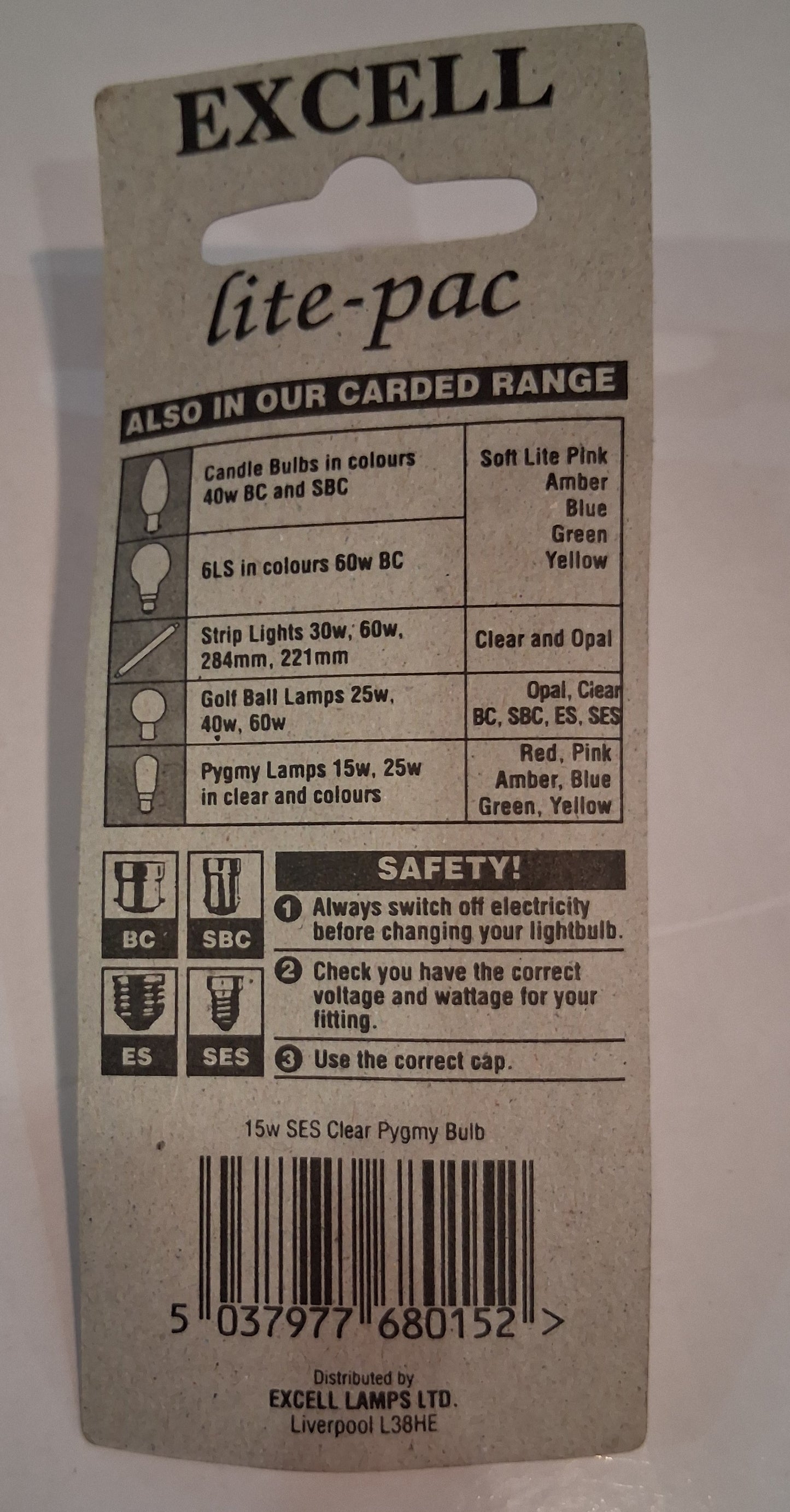 Pygmy bulb 15 watts clear ses / E14