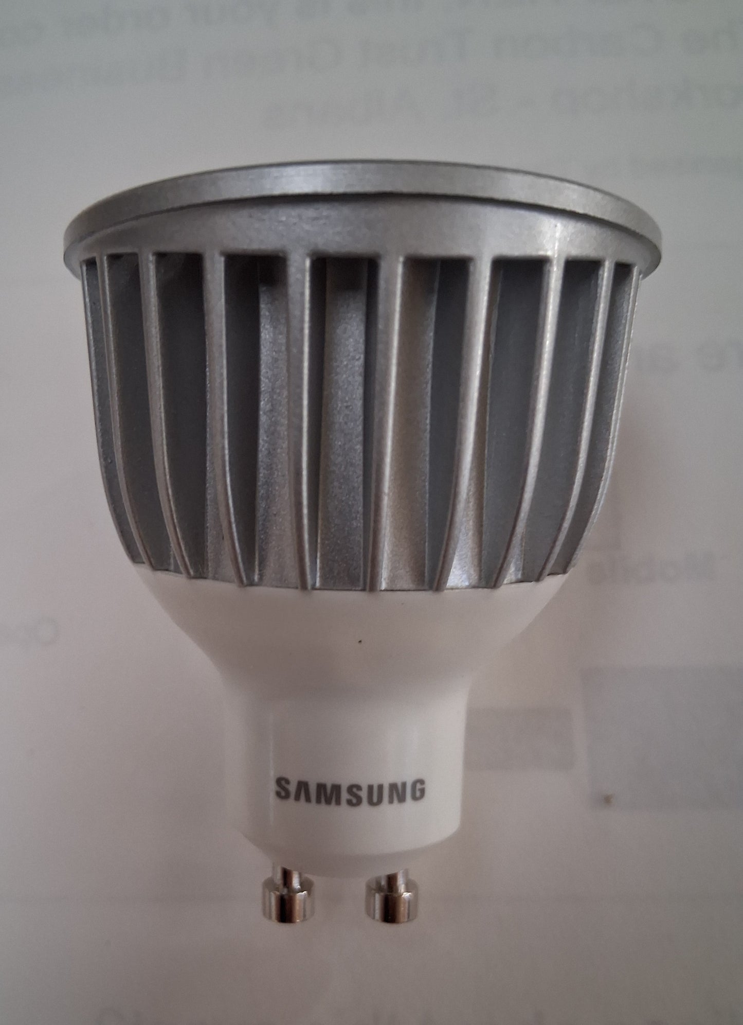 Gu10 by Samsung 6.7 watt dimmable warm white.