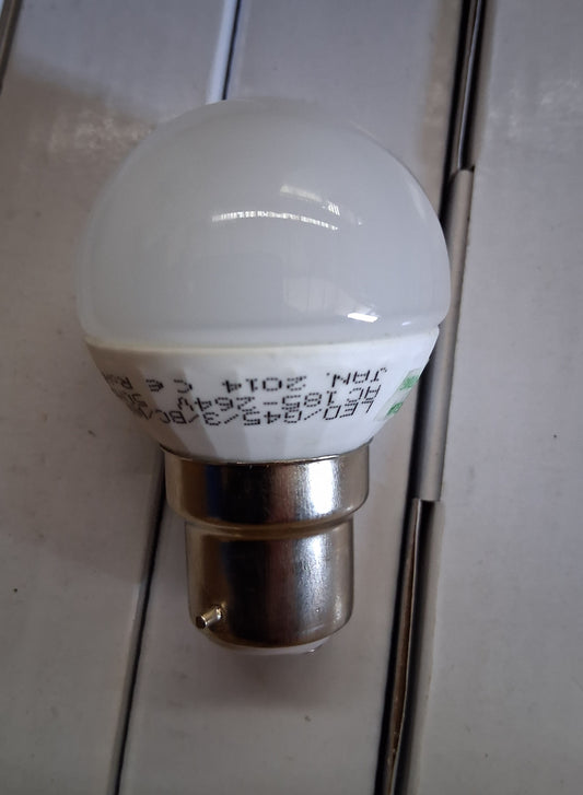 Golfball 45mm round LED 2 Watts warm white BC / B22.
