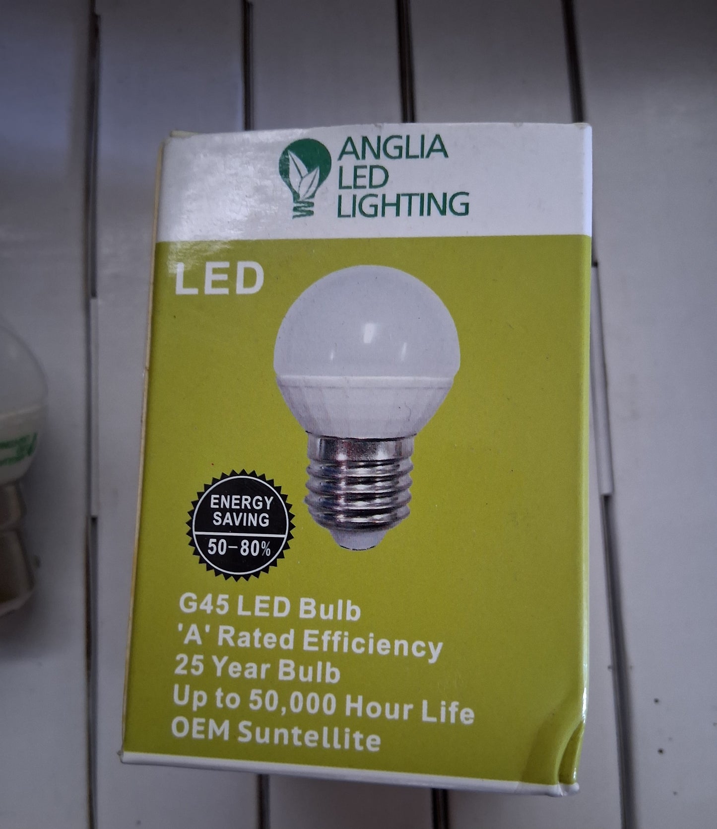 Golfball 45mm round LED 2 Watts warm white BC / B22.