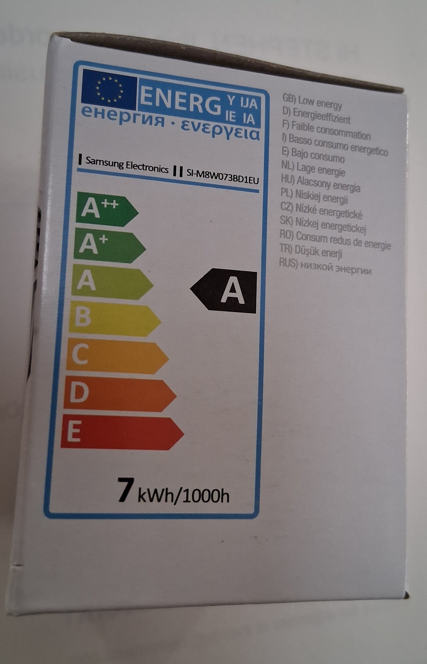 Gu10 by Samsung 6.7 watt dimmable warm white.