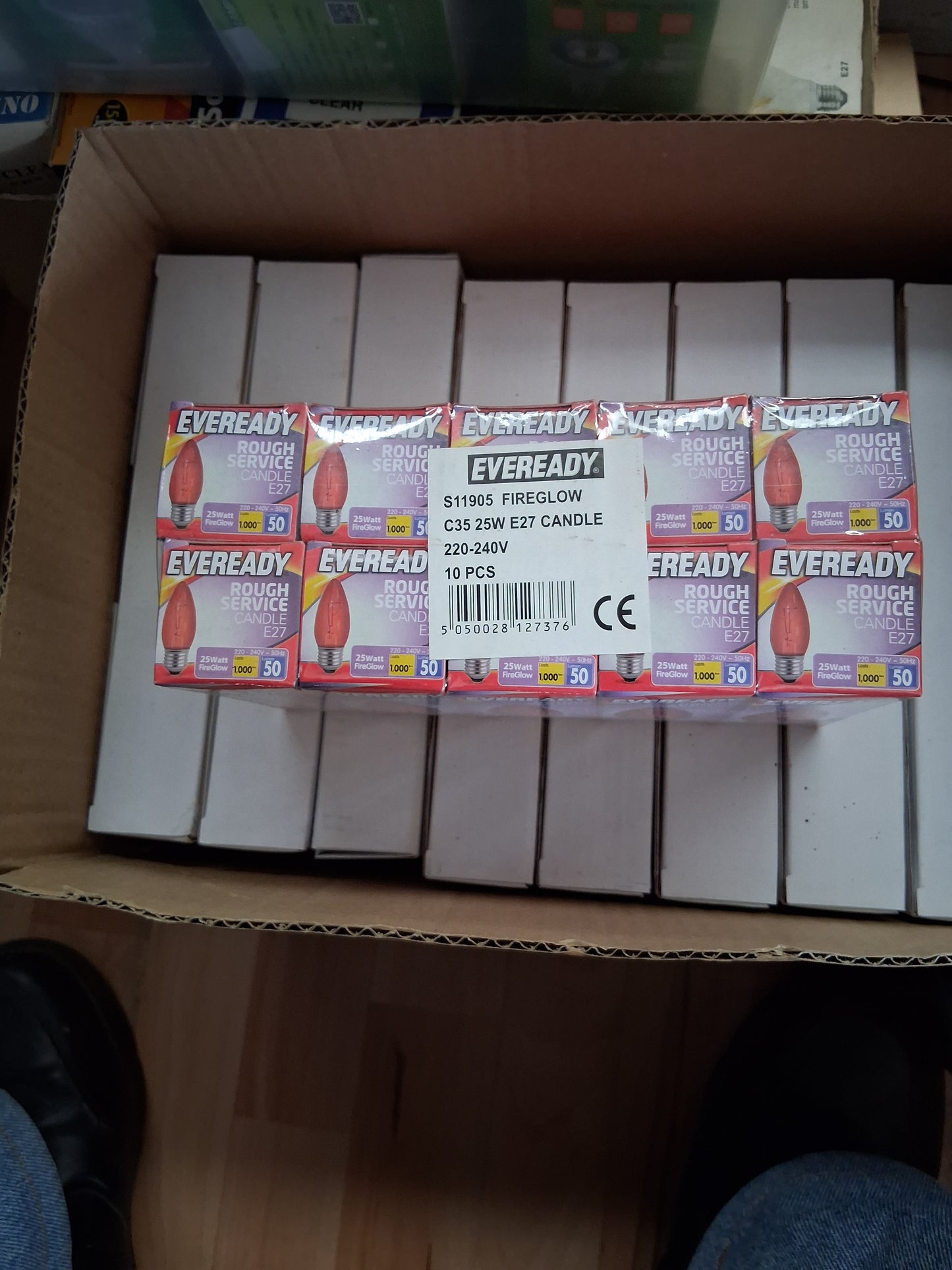 Candle fireglow 25 watts ES / E27 By Eveready pack of ten