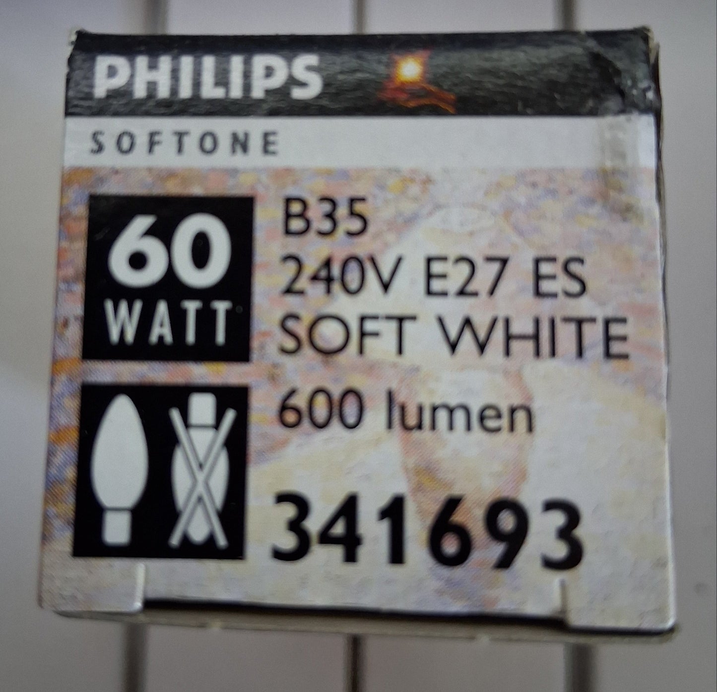 60 Watts candle opal ES / E27 softone by Philips