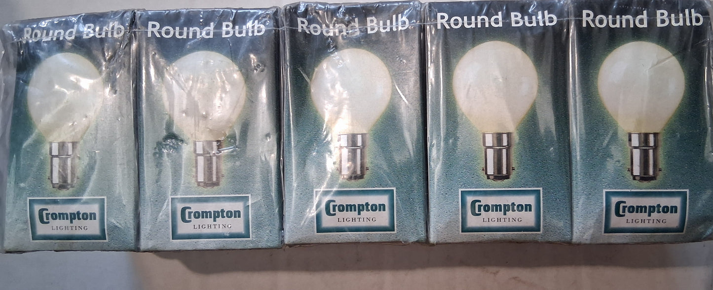 45mm round golfball 60 watts sbc / b15 opal ten pack