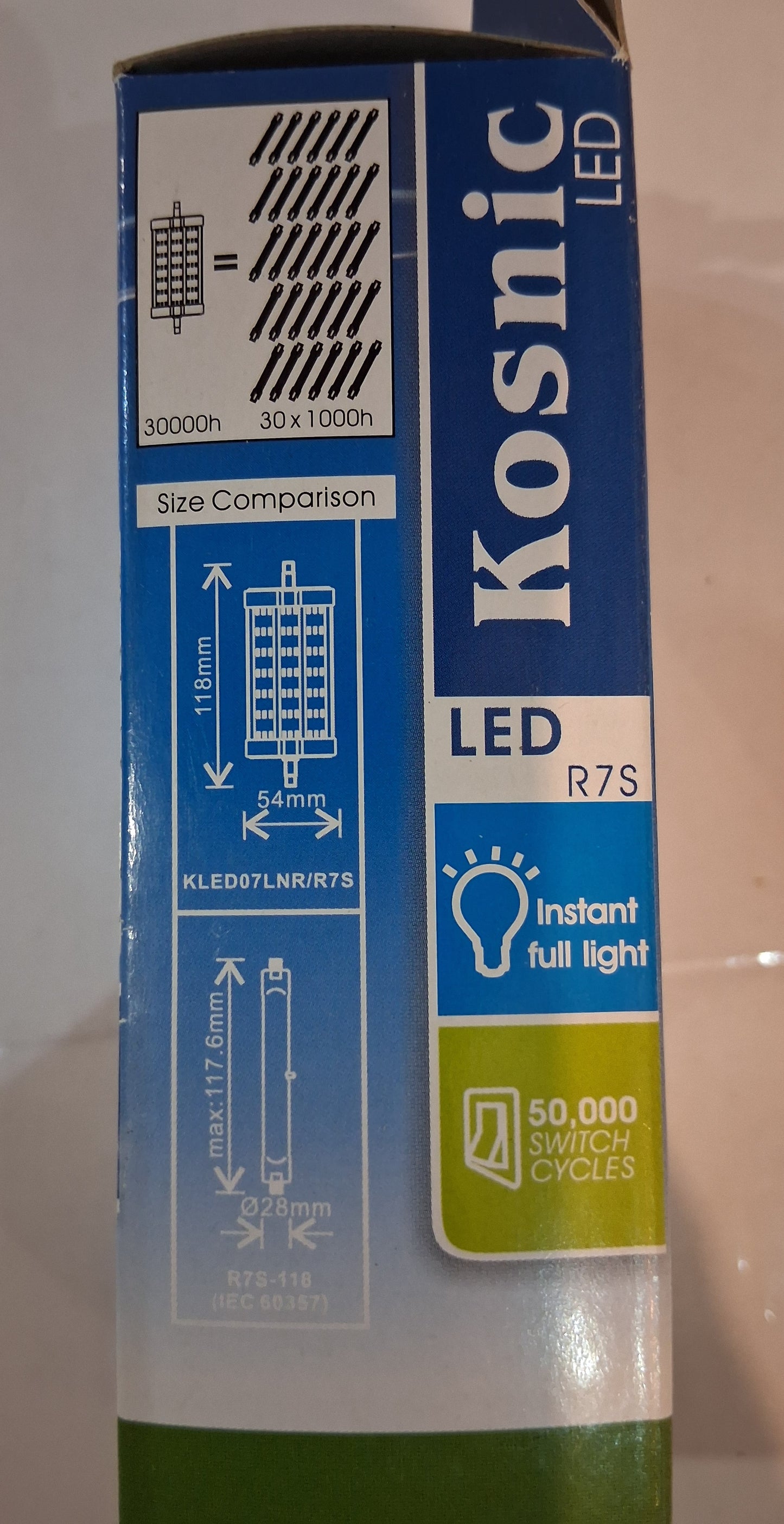 LED R7S linear type 7 watt daylight 680lm by kosnic Halogen Replacement