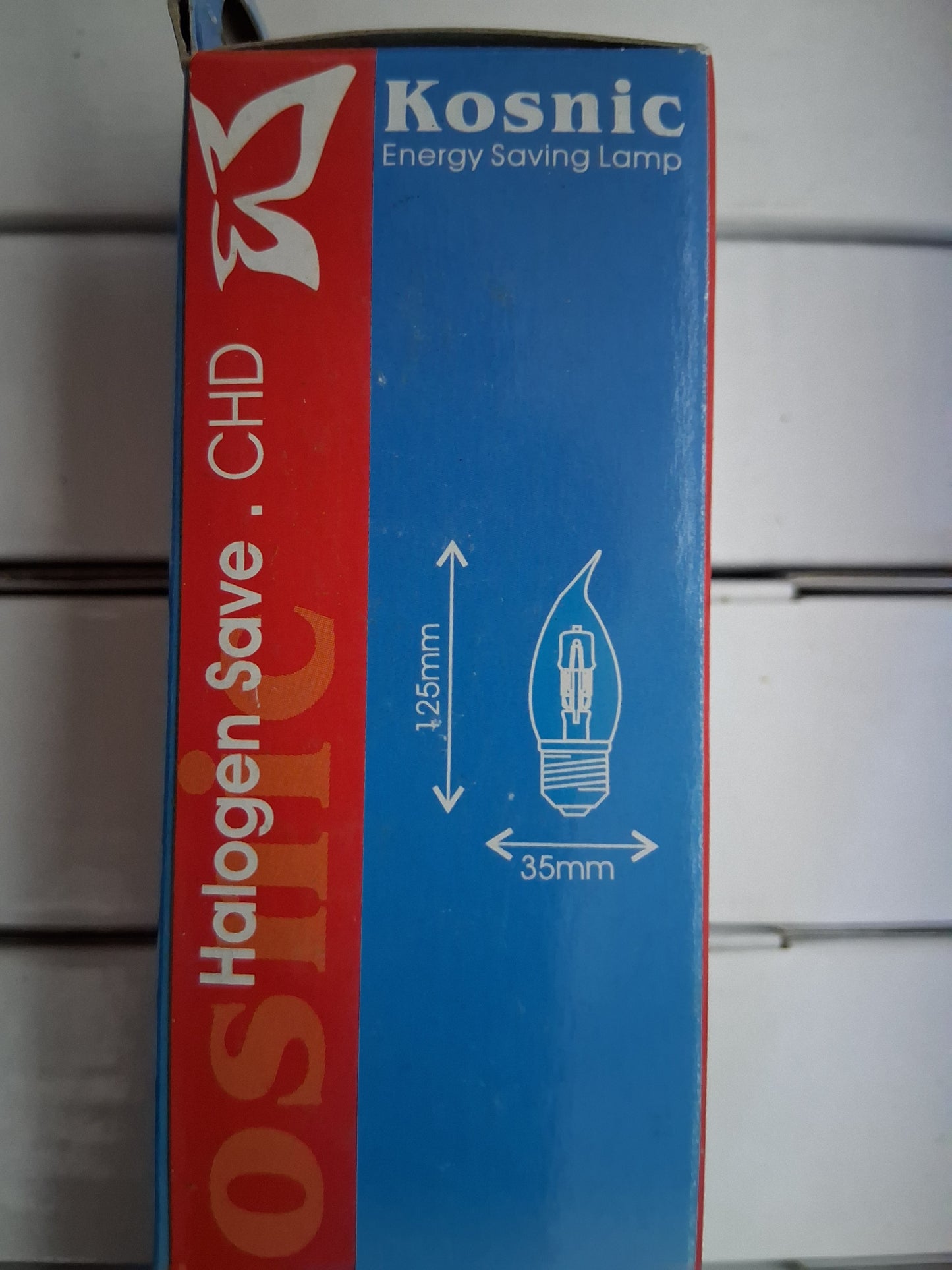 candle ES / E27 Clear bent tip 42 watt halogen = 60 watt by Kosnic