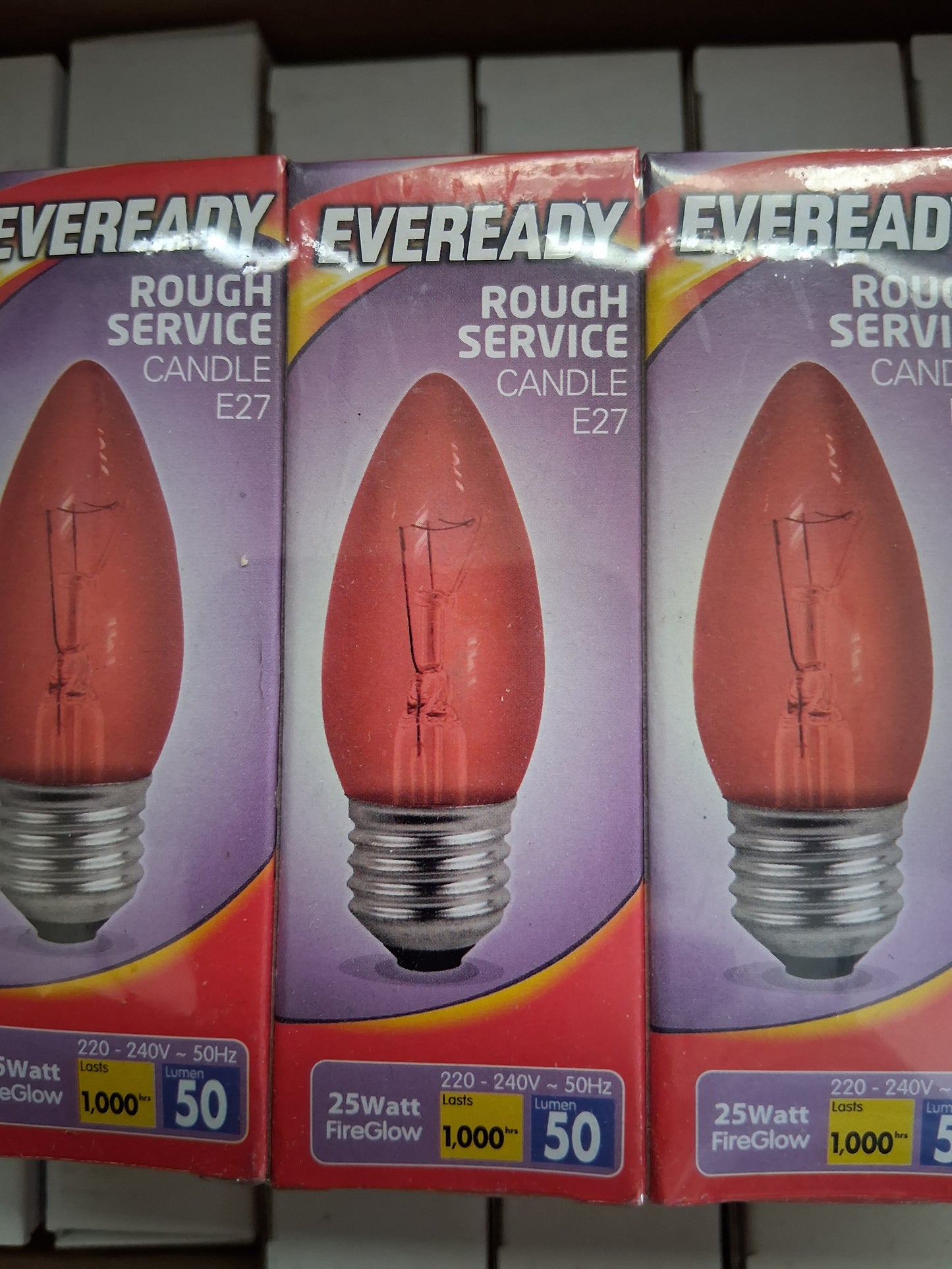 Candle fireglow 25 watts ES / E27 By Eveready pack of ten