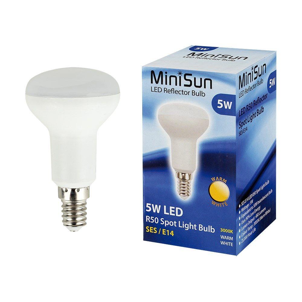 5W LED R50 Reflector SES Spot Light Bulb Warm White - Beachcomber Lighting