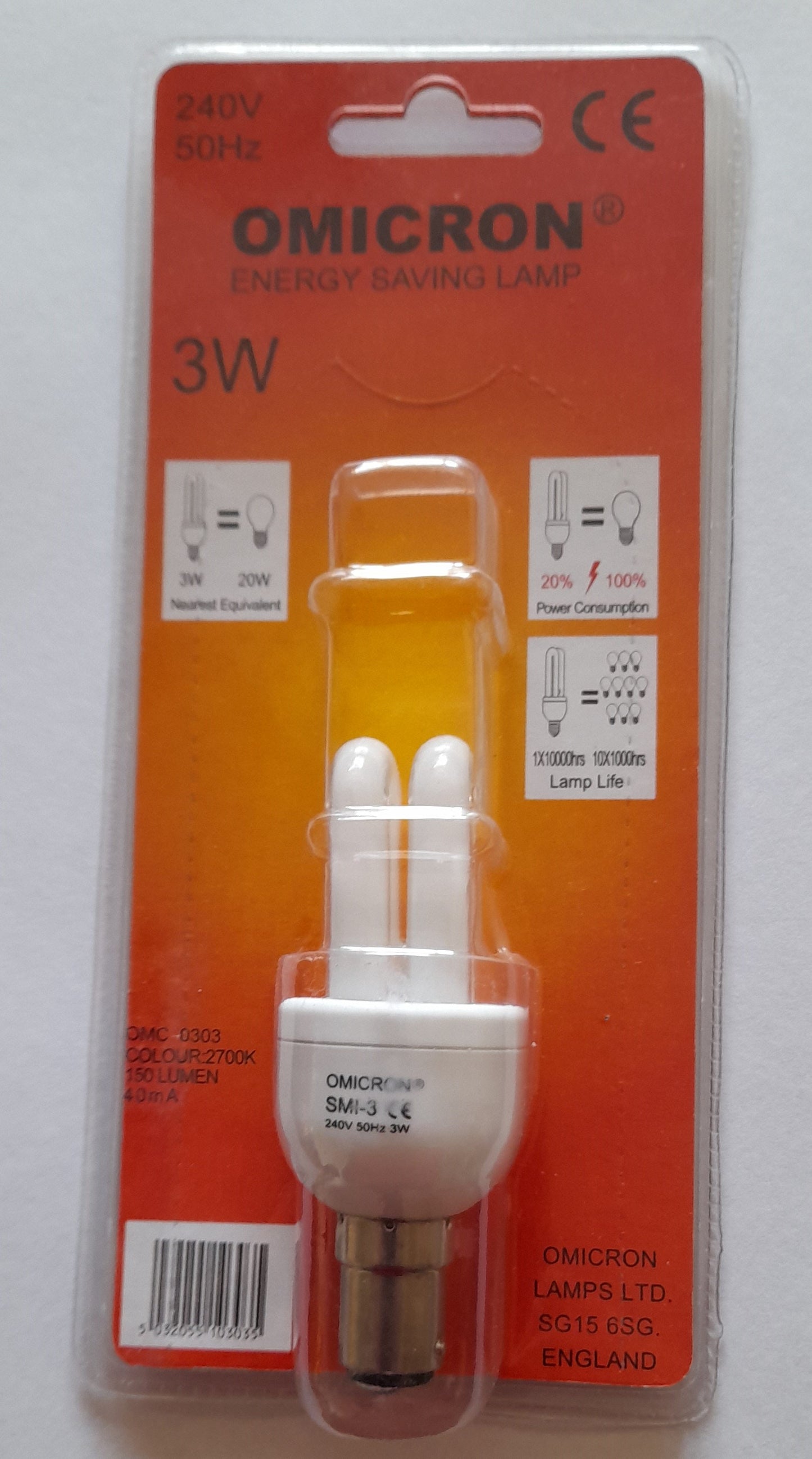 Omicron 3 W Energy Saving Lamp SBC