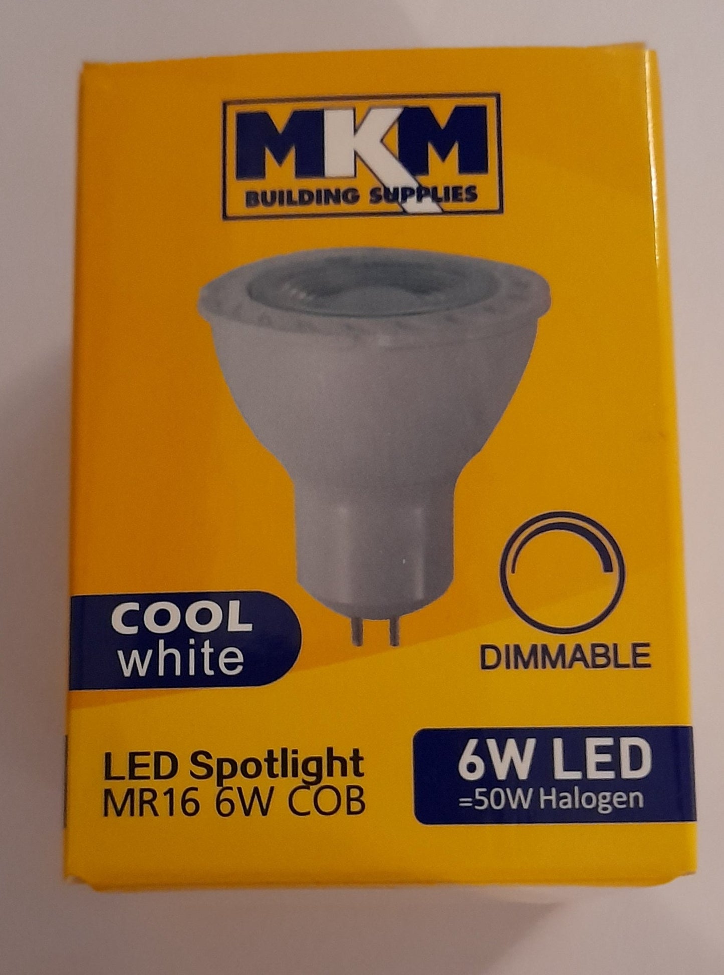 10 X LED Mr16 6W Daylight 230 Volt Dimmable by MKM