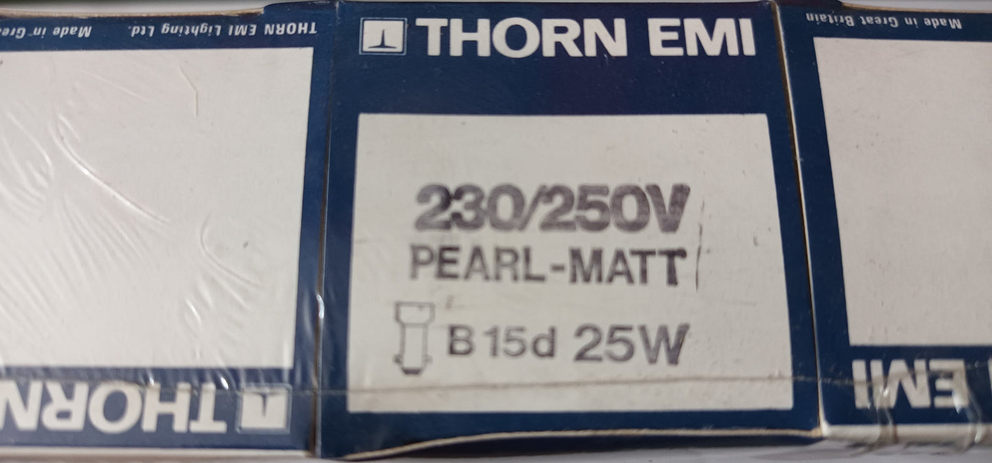 Ten pack of 25W Golfball 45mm Round SBC / B15 Opal by Thorn EMI
