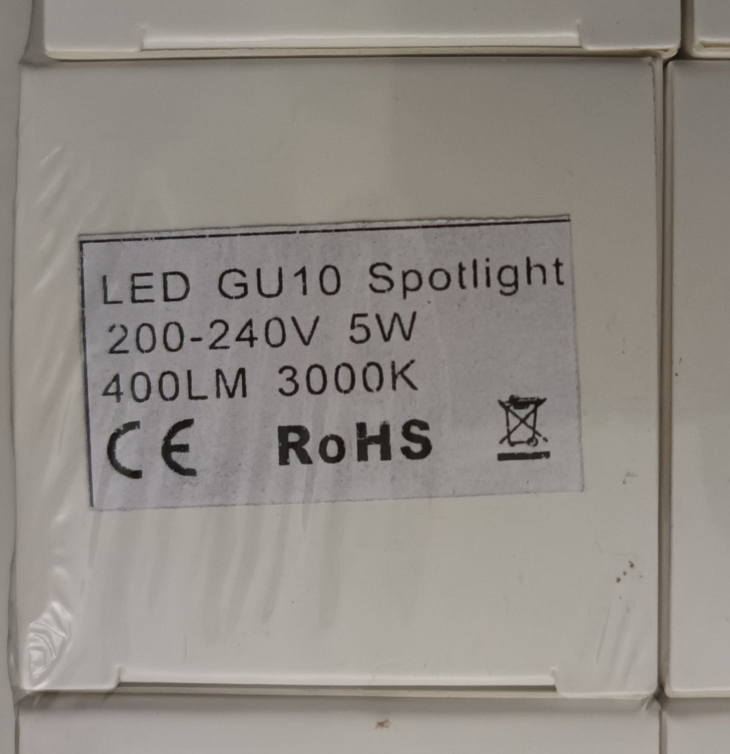 LED Gu10 5 Watt = 400lm Warm White / 3k Ten Pack