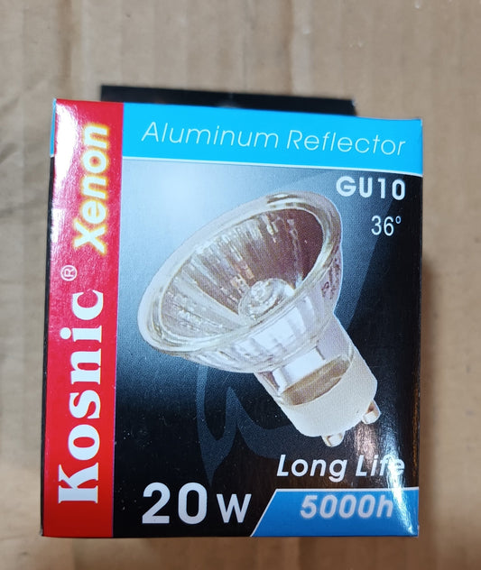 GU10 20 Watt long life 5,000hrs by Kosnic Pack of Twenty OR TEN