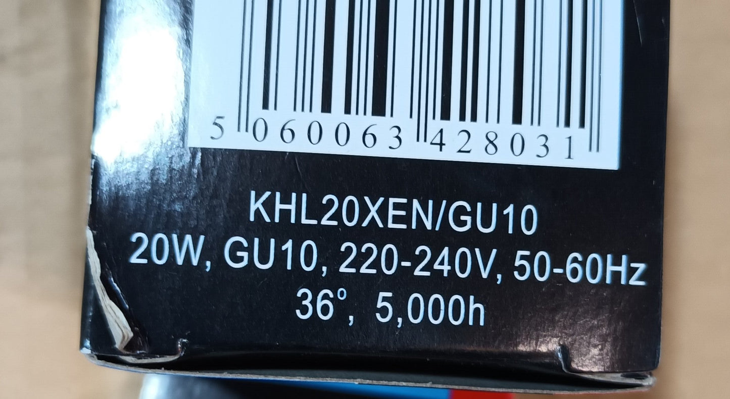 GU10 20 Watt long life 5,000hrs by Kosnic Pack of Twenty OR TEN