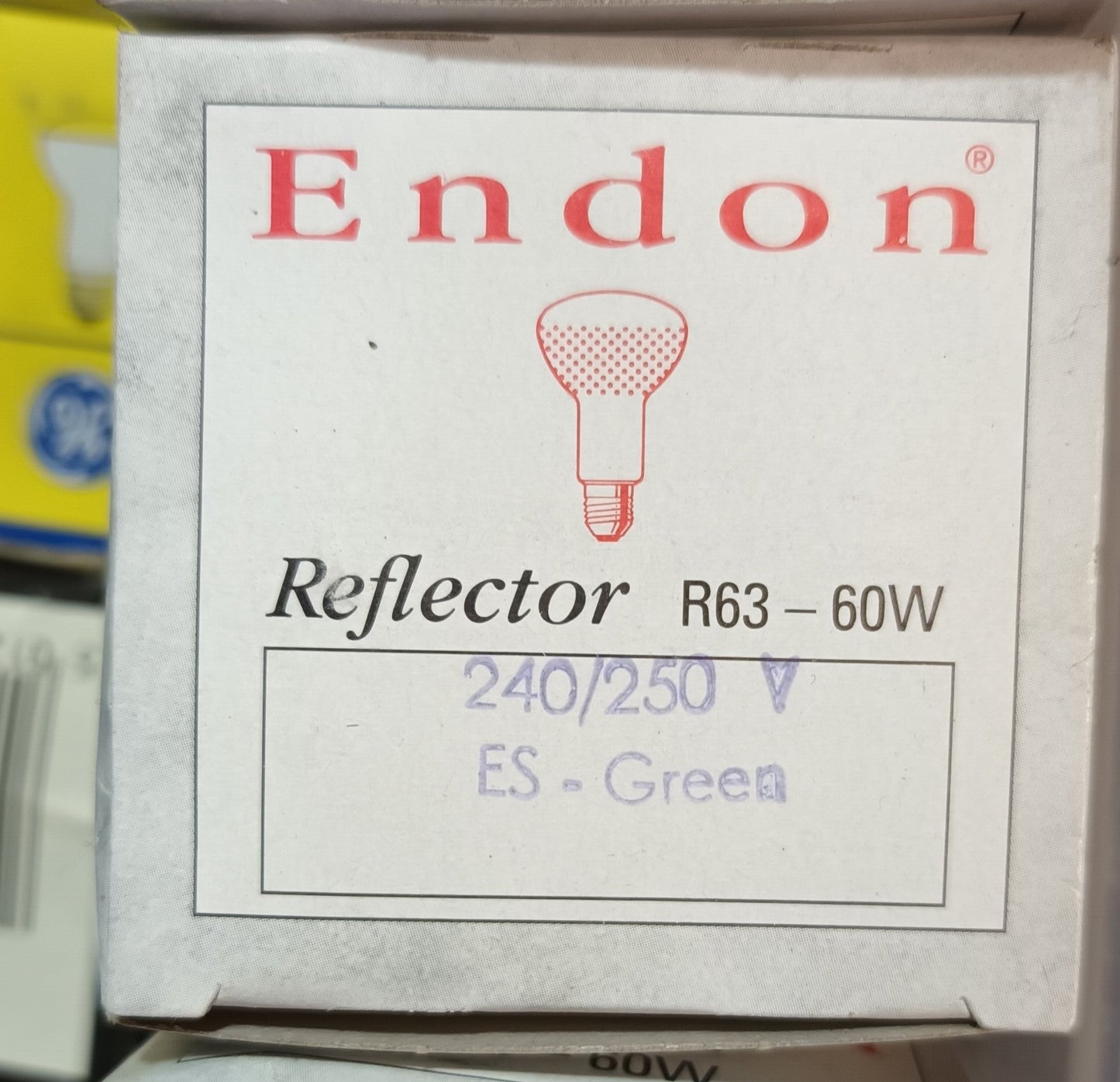R63 Green 60Ws Incandescent Reflector Spot Lamp ES / E27 by Endon