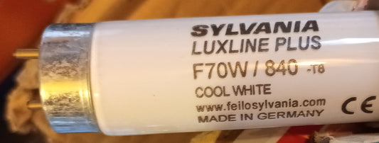6ft T8 Tube 840 / Cool White 70 Ws Sylvania Luxline Plus Made in Germany