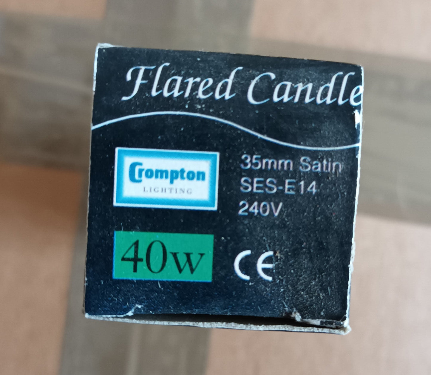 Bent Tip Candle 40W ses / E14 cap 240v by Crompton