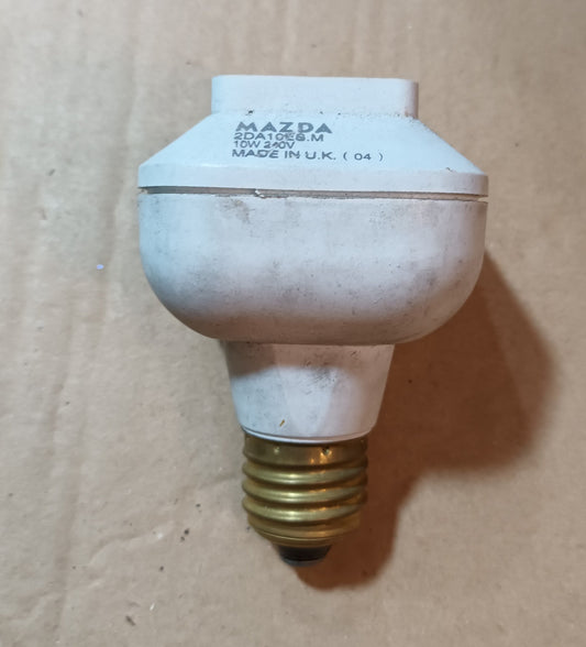Mazda 2D 4pin 10W bulb adapter ES /E27 made in the UK