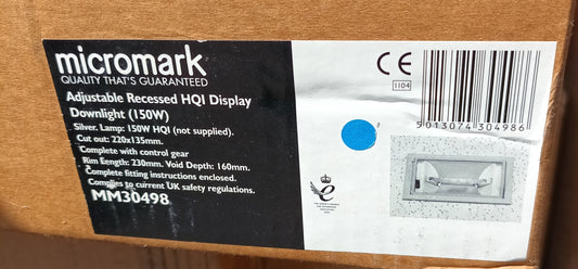 150W Adjustable Recessed HQI Display Shop light MM30498 by Micromark