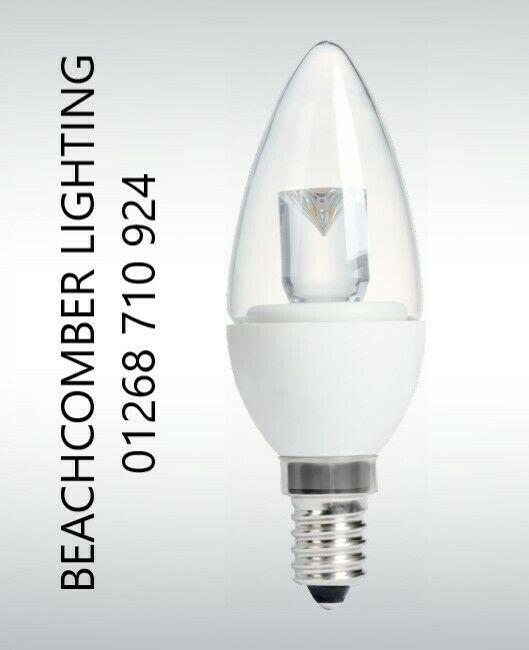 6 X TCP 5W SES  E14 LED Candle Bulb LED Lights,  330 Lm, 3000K Warm White - Beachcomber Lighting