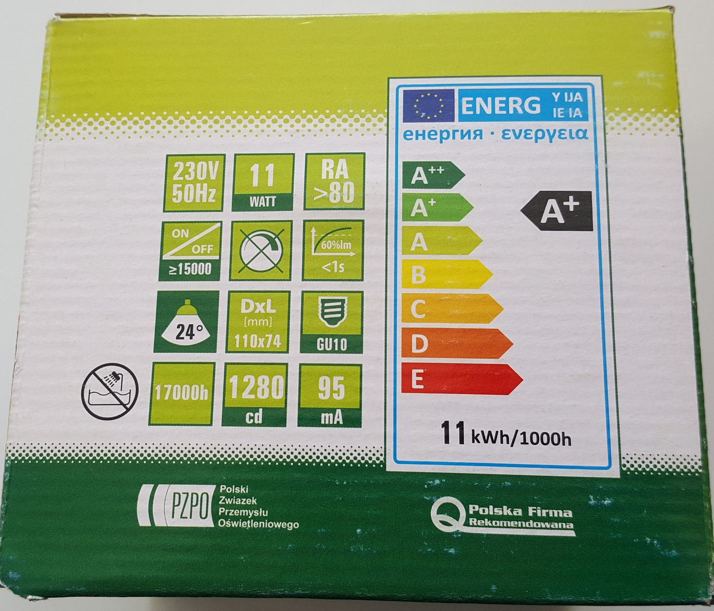 LED GU10 11W Warm White Large 110mm X 74mm - Beachcomber Lighting